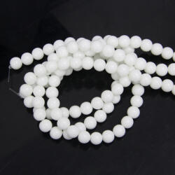  Onix Alb Rotund - 10x10 mm - Margele Pietre Semipretioase