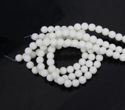  Onix Alb Mat Rotund - 10x10 mm - Margele Pietre Semipretioase