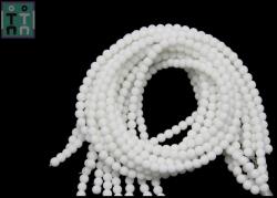 Onix Alb Mat Rotund 4x4 mm - Margele Pietre Semipretioase