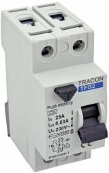Tracon Fi relé 2P 25A 30mA 6kA (A) áramvédő kapcsoló ÁVK ÉV relé TRACON TFG2-25030 (TRCNTFG2-25030)