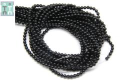Onix Negru Rotund 4x4 mm - Margele Pietre Semipretioase