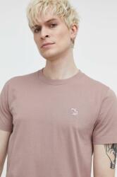 Abercrombie & Fitch pamut póló rózsaszín, férfi, sima - rózsaszín XL