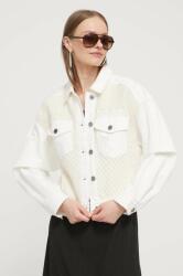 Desigual rövid kabát SAN FRANCISCO női, fehér, átmeneti, oversize, 24SWED46 - fehér S