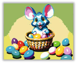  Húsvéti Egérke - húsvéti számfestő készlet