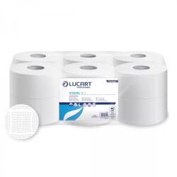 Lucart Strong 19J toalettpapír 19cm átm. - 2 rétegű, hófehér, 130m (Karton - 12 tek), 812202J