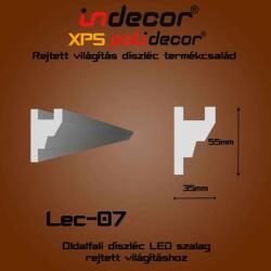 Indecor Lec-07 Oldalfali rejtett világítás díszléc (Lec-07)