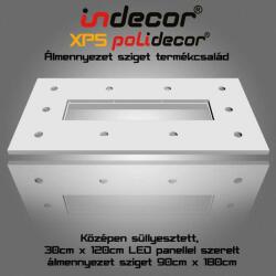 Indecor T-180x90-LP Téglalap süllyesztett álmennyezet test LED panel világításhoz 180cm x 90cm (T-180x90-LP)