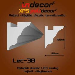 Indecor Lec-30 Oldalfali rejtett világítás díszléc (Lec-30)