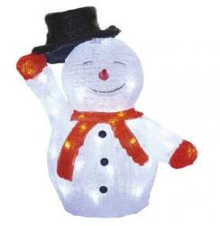 EMOS LED karácsonyi hóember kalappal, 36 cm, kültéri és beltéri, hideg fehér, időzítő (DCFC18)