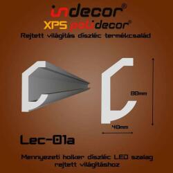 Indecor Lec-01A Mennyezeti rejtett világítás díszléc (Lec-01A)