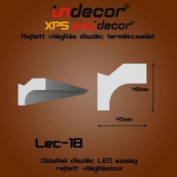 Indecor Lec-18 Oldalfali rejtett világítás díszléc (Lec-18)
