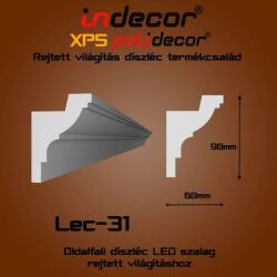 Indecor Lec-31 Oldalfali rejtett világítás díszléc (Lec-31)