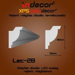 Indecor Lec-28 Oldalfali rejtett világítás díszléc (Lec-28)