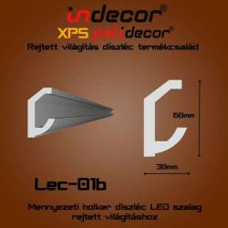 Indecor Lec-01B Mennyezeti rejtett világítás díszléc (Lec-01B)