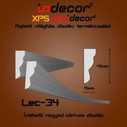 Indecor Lec-34 ívelhető mintás díszléc 45x15mm (Lec-34)