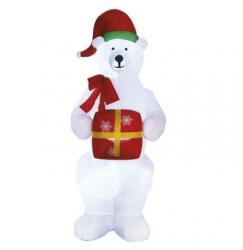 EMOS LED jegesmedve karácsonyi ajándékkal, felfújható, 240cm, kültérre és beltérre, hideg fehér (DCFC15)