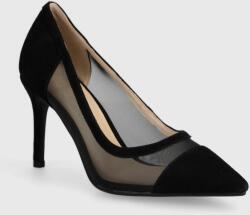 Answear Lab velúr magassarkú cipő fekete - fekete Női 37 - answear - 28 990 Ft