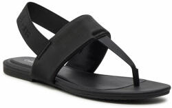 Calvin Klein Jeans Szandál Flat Sandal Toepost Dc YW0YW01344 Fekete (Flat Sandal Toepost Dc YW0YW01344)