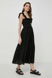 TWINSET pamut ruha fekete, midi, harang alakú - fekete XS - answear - 116 990 Ft