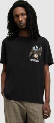 AllSaints pamut póló EAGLE MOUNTAIN SS CR fekete, férfi, nyomott mintás, MG521Z - fekete XXL