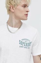 Superdry pamut póló fehér, férfi, nyomott mintás - fehér L - answear - 9 990 Ft