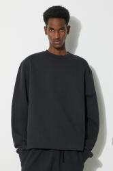 A-cold-wall* pamut melegítőfelső Essential Crewneck fekete, férfi, nyomott mintás, ACWMW176 - fekete XL
