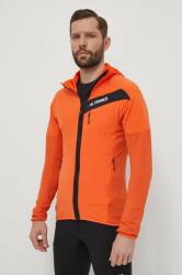 adidas TERREX sportos pulóver narancssárga, sima, kapucnis, IN7009 - narancssárga L