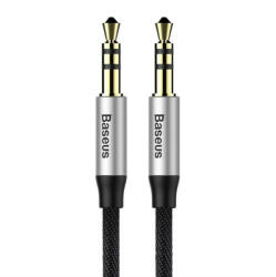 Baseus Yiven Audio kábel Jack 3.5 apa hang M30 1, 5M ezüst + fekete CAM30-CS1