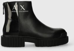 Armani Exchange bokacsizma fekete, női, platformos, XDM009. XV742. K001 - fekete Női 40