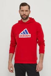 Adidas felső piros, férfi, nyomott mintás, kapucnis, IS8338 - piros S