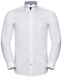 Russell Collection Tailored Contrast Herringbone Shirt LS (022000878)
