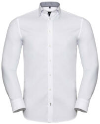 Russell Collection Tailored Contrast Herringbone Shirt LS (022000874)