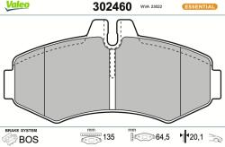 VALEO set placute frana, frana disc VALEO ESSENTIAL 302460 (302460)