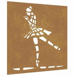 vidaXL Balett-táncos mintás corten acél kerti faldísz 105 x 55 cm (824503) - shopon