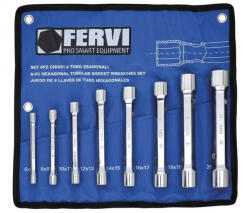FERVI Set 8 chei tubulare lucioase 0442, Fervi (0442) - atumag