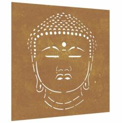 vidaXL Buddha fej mintás corten acél kerti faldísz 105 x 55 cm (824504) - shopon