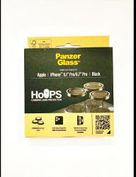 Panzer Folie Protectie Sticla Camera Panzer Hoops pentru iPhone 15 Pro/15 Pro Max Negru (5711724011399)