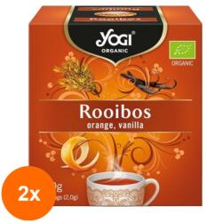 YOGI TEA Set 2 x Ceai Bio, Yogi Tea, cu Rooibos, Portocale si Vanilie, 12 Plicuri, 24 g