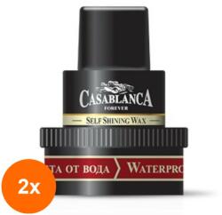 Casablanca Set 2 x 6 Crema pentru Pantofi cu Ceara, Negru, Casablanca Self Shine (ROC-2xMAG1018787TS)