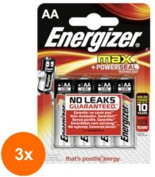 Energizer Set 3 x 4 Baterii Alcaline, R6, Energizer, Max (ROC-3xMAG1018303TS) Baterii de unica folosinta