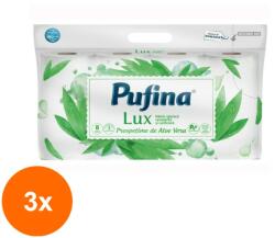 Pufina Set 3 x Hartie Igienica Pufina, Fresh Aloe Vera, 3 Straturi, 8 Role (ROC-3xPHMPF00002)