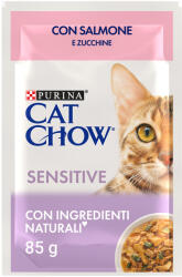 Cat Chow 26x85g PURINA Cat Chow Sensitive lazac & cukkini aszpikos nedves macskatáp
