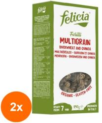 Felicia Bio Set 2 x Fusilli Bio cu Multicereale, Felicia, din Hrisca si Quinoa, 250 g