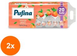 Pufina Set 2 x Hartie Igienica Pufina, Intense Peach, 3 Straturi, 20 Role (ROC-2xPHMPF00028)