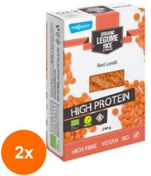 Max Sport Set 2 x Paste Bio din Linte Rosie, Maxsport, Forma de Bob de Orez, 240 g