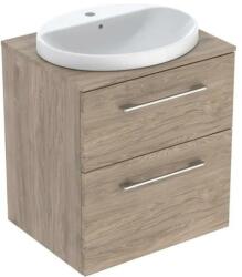 Geberit Selnova Square Set mosdószekrény mosdóval 59x70 cm, két fiókkal, hikoridió 502.870. 00.1 (502.870.00.1)