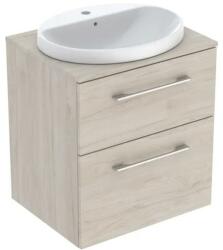 Geberit Selnova Square Set mosdószekrény mosdóval 59x70 cm, két fiókkal, világos hikoridió 502.871. 00.1 (502.871.00.1)
