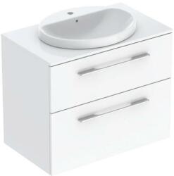Geberit Selnova Square Set mosdószekrény mosdóval 79x70 cm, két fiókkal, fényes fehér 502.872. 00.1 (502.872.00.1) - szaniteresklimacenter