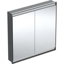 Geberit One 2 ajtós tükrös szekrény ComfortLight világítással 90x90 cm, matt fekete 505.803. 00.7 (505.803.00.7)