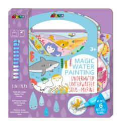 AVENIR Carte de pictat cu apa, stickere si jocuri, portabila - Subacvatic (CH211775) Carte de colorat